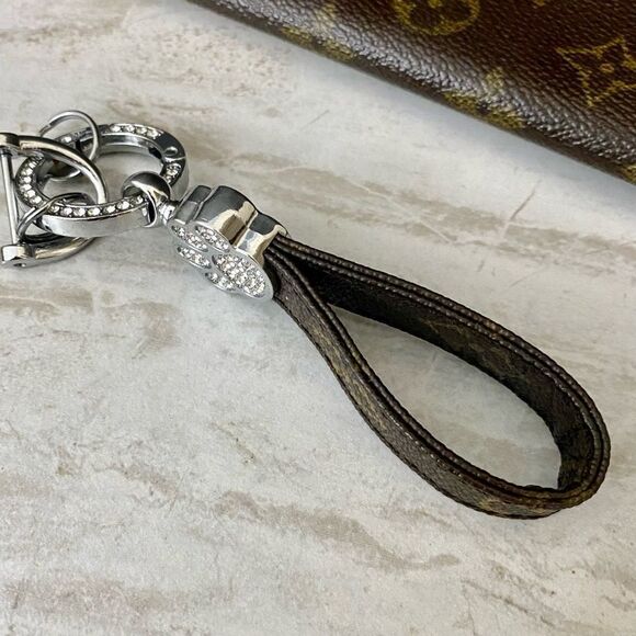 MONOGRAM CANVAS SILVERTONE KEYCHAIN S1 - Picture 7 of 10